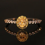 Fancy Yellow Diamonds Wedding Ring in 18K Yellow Gold