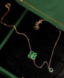 Emerald Cabochon Cut 18K Yellow Gold Bracelets