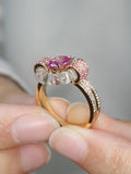 Jellyfish 1.31ct Pink Sapphire 18K Gold Ring