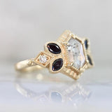 1.25ct Hexagon Cut Diamond Ring in 14K Yellow Gold