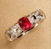 1ct Jadi Spinel 18K Yellow Gold Ring with Diamonds