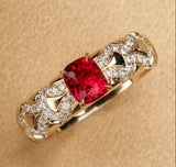 1ct Jadi Spinel 18K Yellow Gold Ring with Diamonds