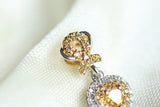 Heart-Shaped Fancy Yellow Diamonds Necklace in 18K White Gold