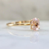 2.27ct Morganite Solitaire Ring in 14K Yellow Gold