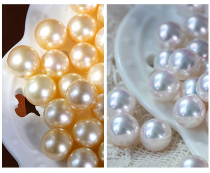 Twig Design South Sea Golden Pearl Necklace in 18K Gold