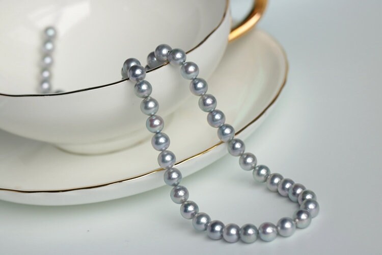 Top Grade Silver-Grey Tone Akoya Pearl Strands - Madama Pearls