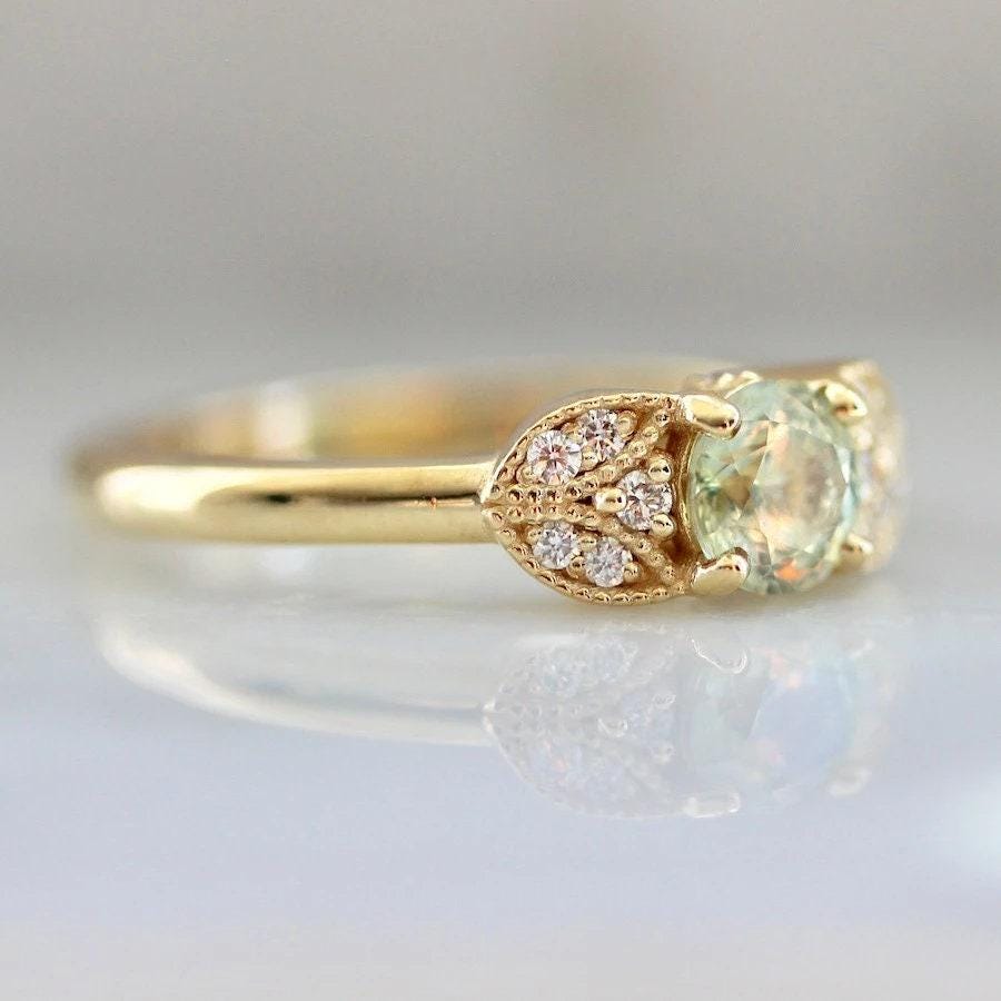 Yellow Sapphire & Diamond 14K Yellow Gold Ring