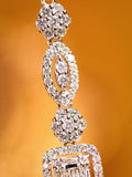 18K White Gold Baguette Cut White Diamond Bracelet – F Color, VS Clarity