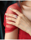 1.16ct Pink Spinel & White Sapphire Cluster Ring - 18K White Gold