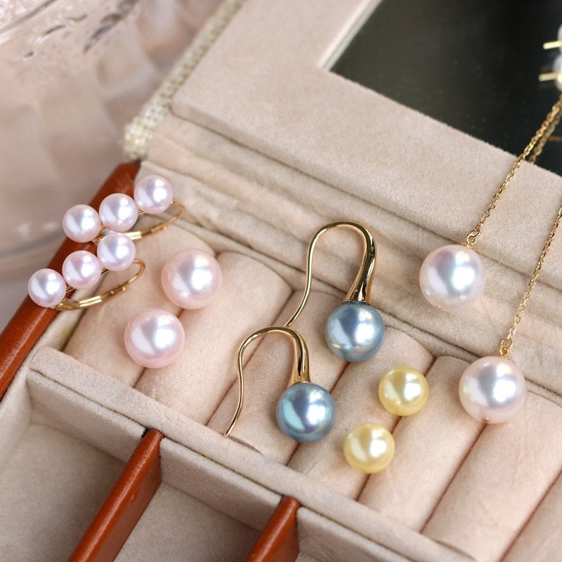 7mm Golden South Sea Pearl Studs in 18K Yellow Gold
