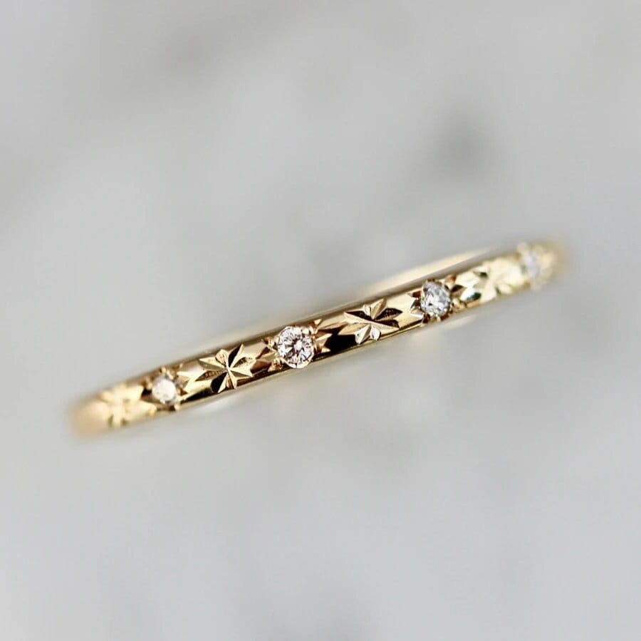 Starlight Diamonds Band Ring in 18K Yellow Gold