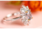 Blue Grey Spinel Rectangle & Diamond Proposal Ring - 18K Gold