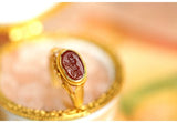 Carnelian Engraved 22K Chunky Gold Vintage Ring