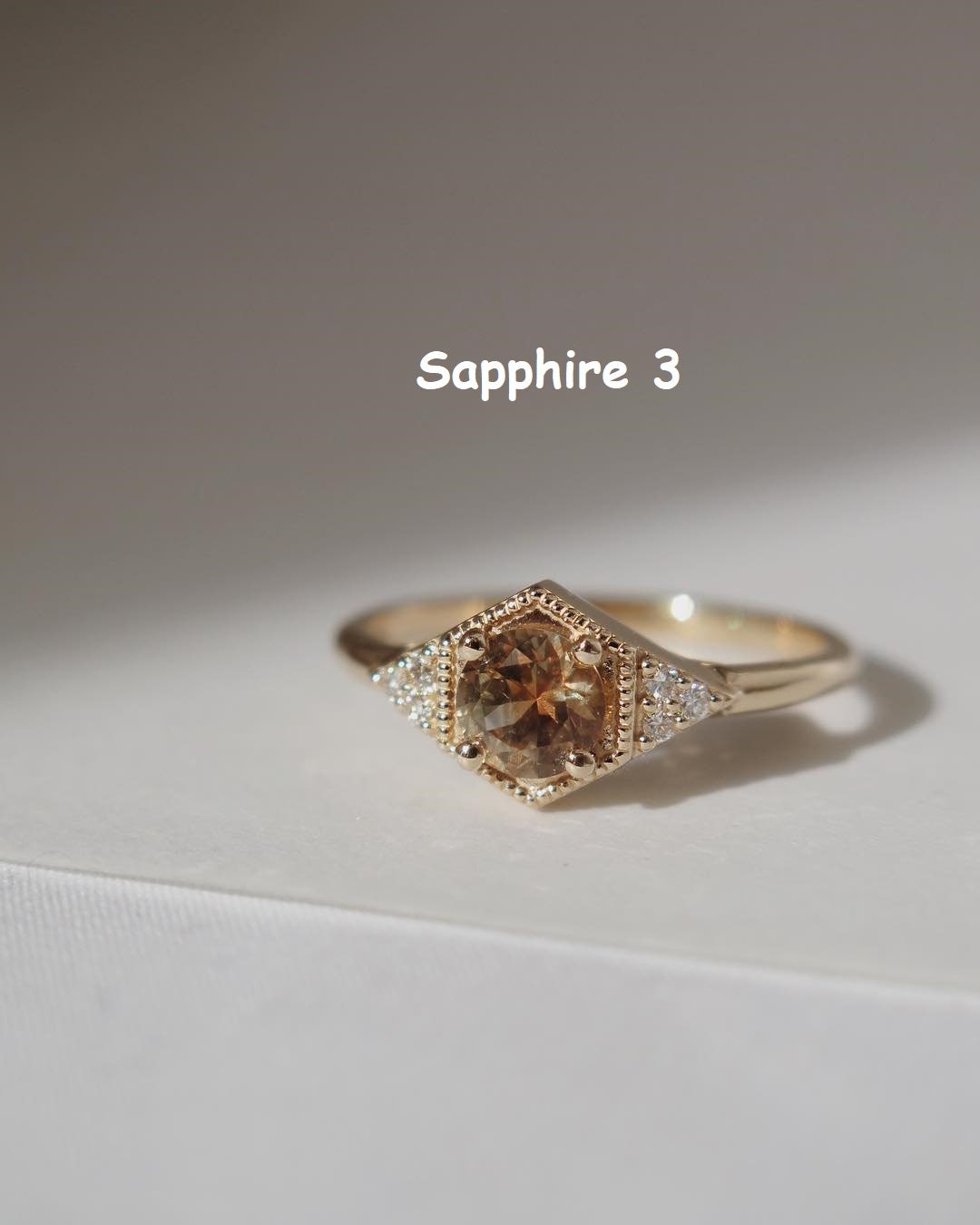 Yellow Sapphire 18K Yellow Gold Hexagon Ring