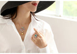 Alocasia Design Emerald & Sapphire Statement Ring in 18K Gold