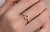 Byzantine Style 18K Gold Ring with Jedi Spinel & Diamonds