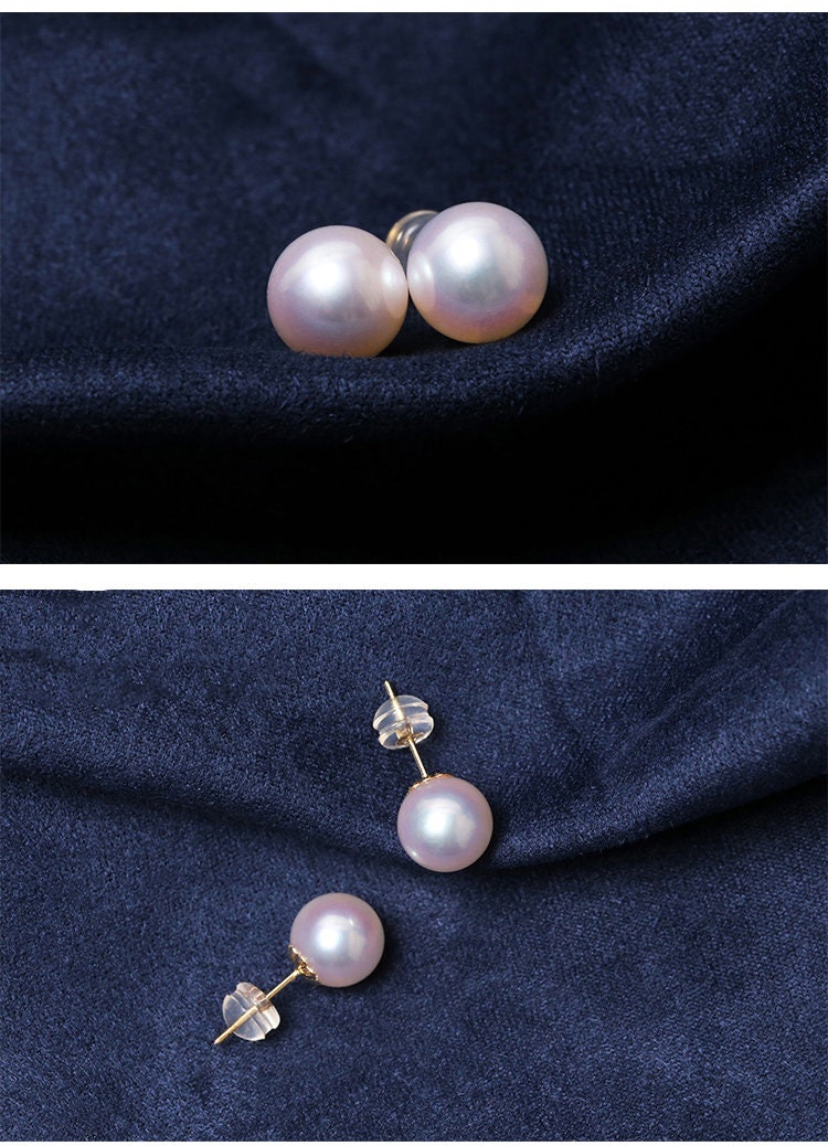 Japan Akoya Pearl Studs in 18K Yellow Gold