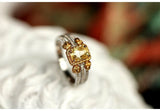 1.35ct Yellow Sapphire Radiant Cut Ring with Channel Diamond in 18K Gold