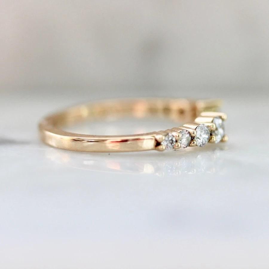 Open Cuff Diamonds Ring in 18K Yellow Gold