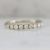 Icy Rose Cut Round Diamond 18K White Gold Ring