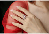 1.16ct Pink Spinel & White Sapphire Cluster Ring - 18K White Gold