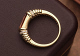 Imperial Yellow Topaz Diamond 18K Gold Ring