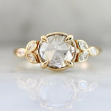 1.5ct Icy Round Rose Cut Diamond 18K Gold Wedding Ring