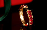 Ruby Cabochon 18K Yellow Gold Open Ring