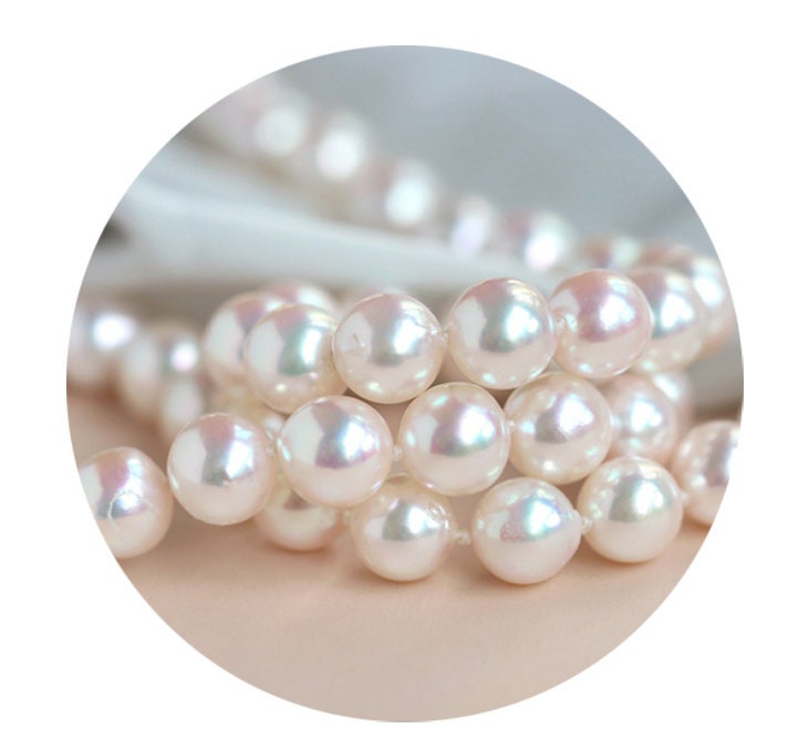 7mm Akoya Golden Pearl Earrings - 18K Yellow Gold