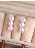 6mm Six Akoya Pearl 18K Yellow Gold Earrings