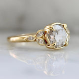 1.5ct Icy Round Rose Cut Diamond 18K Gold Wedding Ring