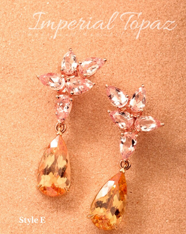 Victorian Style Yellow Topaz Jewelry Set - 18K Yellow Gold