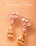 Victorian Style Yellow Topaz Jewelry Set - 18K Yellow Gold