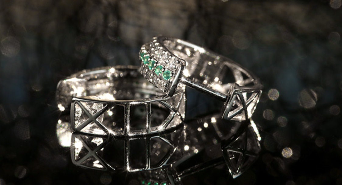 Paraiba Tourmaline with Full Diamond Pave Earrings in 18K White Gold