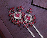 Dandelion Design Jedi Spinel Square Brooch - 18K White Gold