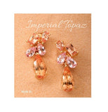 Imperial Topaz Earrings - 18K Yellow Gold Cocktail Gemstone Earrings
