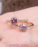 Superior Spinel & Diamond 18K Yellow Gold Ring