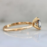1.3ct Salt & Pepper Diamond Oval Cut Solitaire Ring in 18K Gold