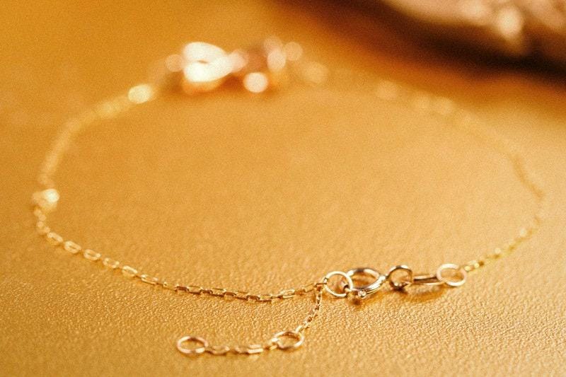 Padparadscha Sapphire Teardrop Cut Bracelets in 18K Yellow Gold