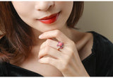 7mm Pink Coral Sphere & Diamond Ring in 18K Yellow Gold