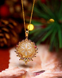 Mabe Pearl & Sapphire Cluster Necklace - 18K Yellow Gold