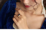12x7mm Blue Sapphire 18K Gold Vintage Ring