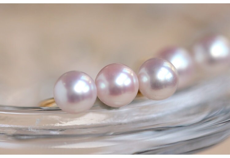 6mm Six Akoya Pearl 18K Yellow Gold Earrings