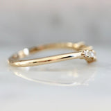 Baguette & Round Cut Diamonds Ring Band in 18K Gold