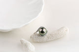 11mm Tahitian Pearl & Diamonds Infinity Ring - 18K White Gold