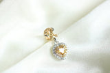 Heart-Shaped Fancy Yellow Diamonds Necklace in 18K White Gold
