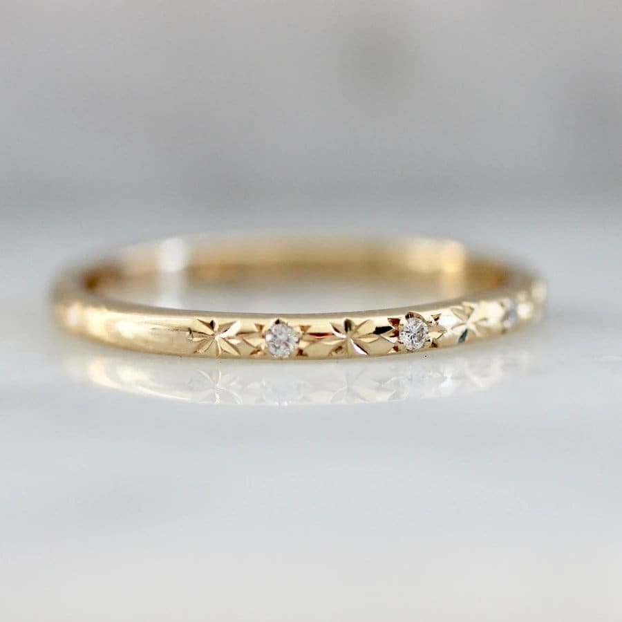 Starlight Diamonds Band Ring in 18K Yellow Gold