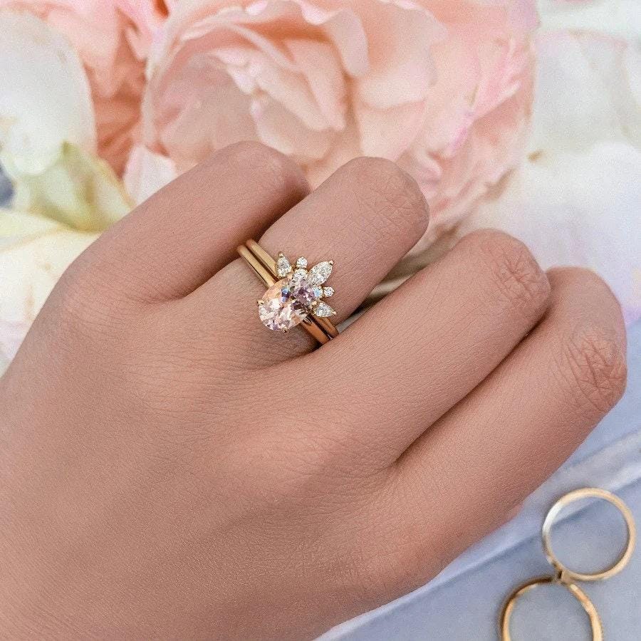 2.27ct Morganite Solitaire Ring in 14K Yellow Gold