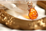 Fire Opal Ruby Diamond Pendant - 18K Rose Gold