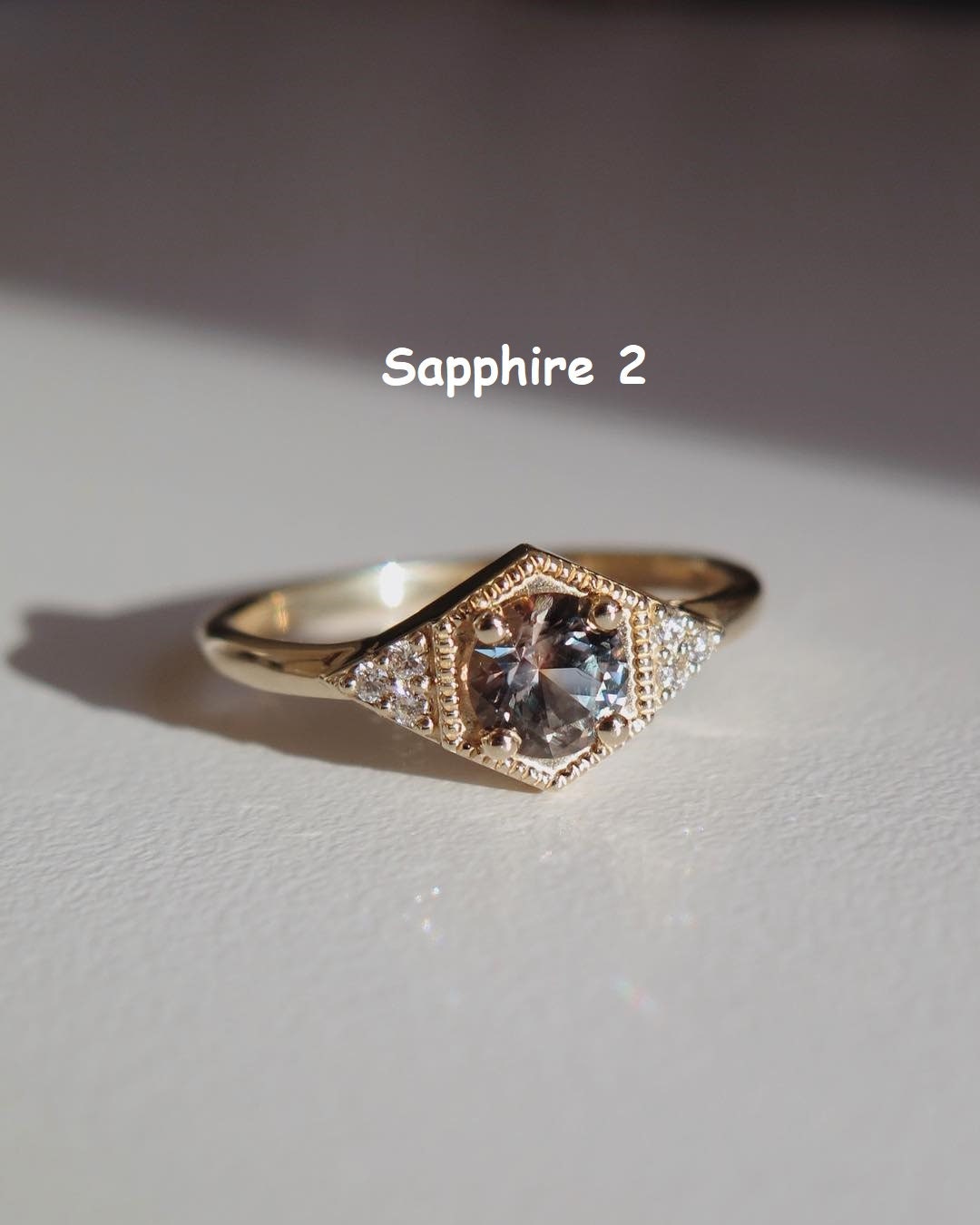 Yellow Sapphire 18K Yellow Gold Hexagon Ring